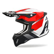 Airoh Strycker Blazer Red Gloss MX Helmet featuring a vibrant red and black design with gloss finish, premium motocross safety gear