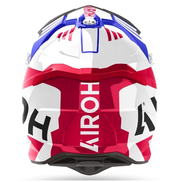 Airoh Strycker Brave Blue/Red Gloss MX Helmet