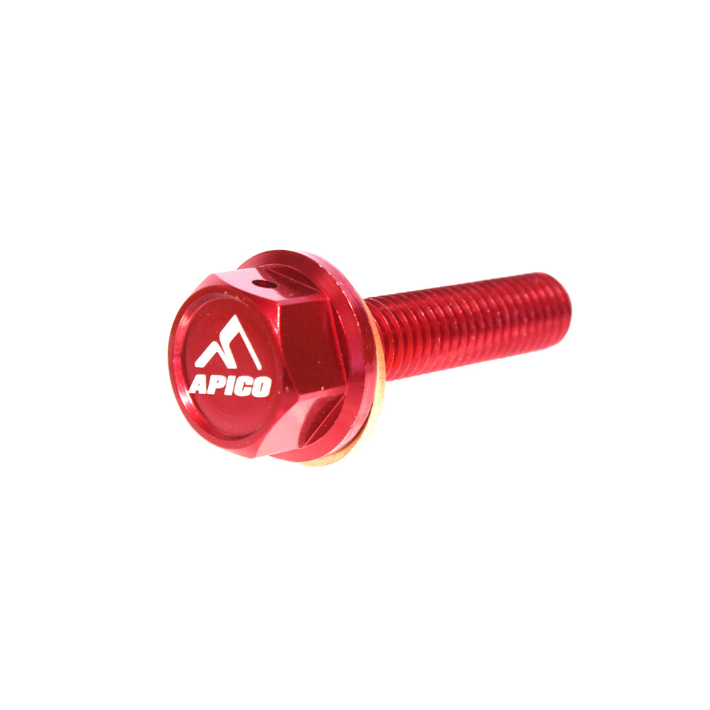 MAGNETIC SUMP DRAIN BOLT M8 X 35MM X 1.25 HONDA CRF450R 02-08, CRF450X 05-17 RED