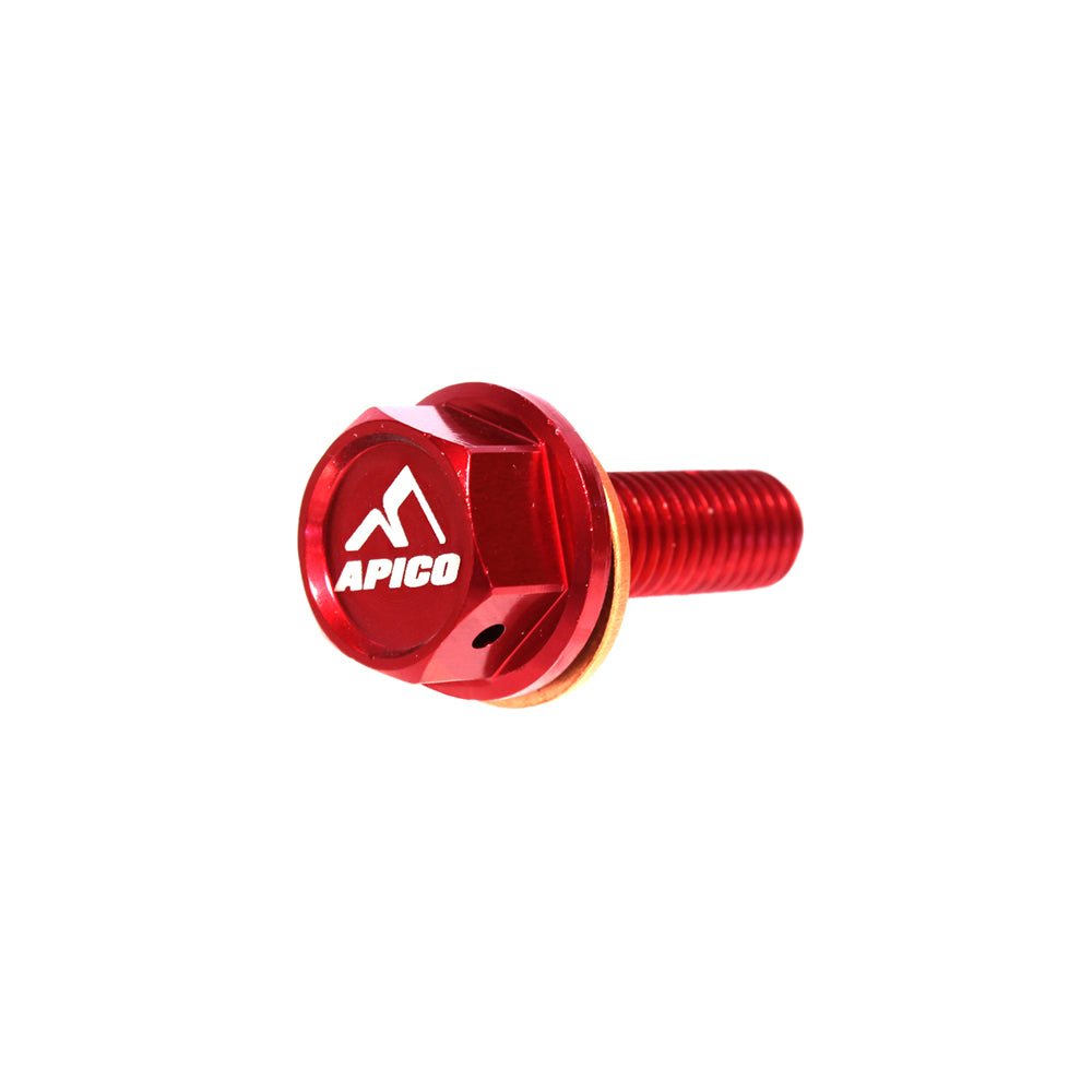 MAGNETIC SUMP DRAIN BOLT M8 X 25MM X 1.25 HONDA CRF250R 04-09, CRF250X 04-18 RED