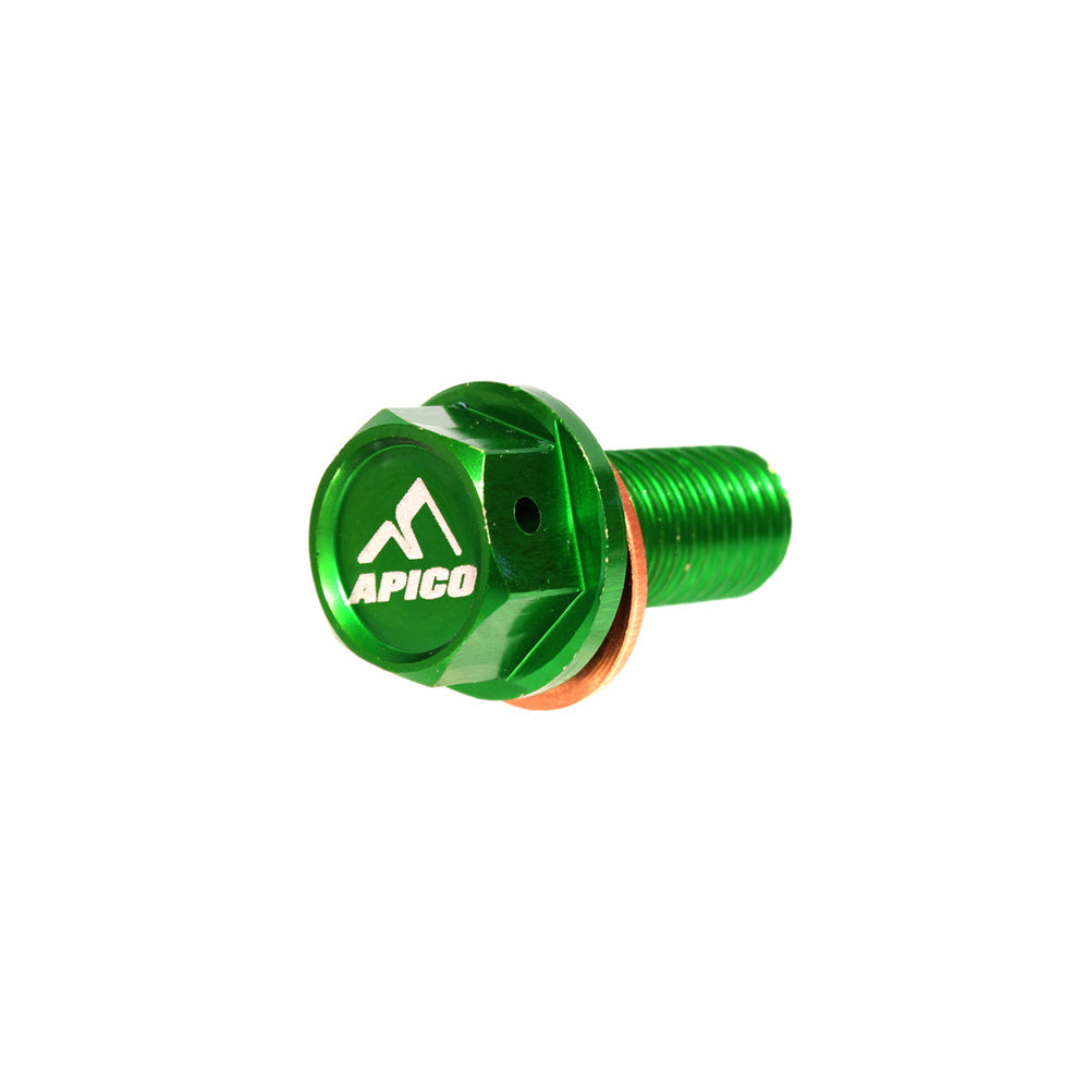 MAGNETIC SUMP DRAIN BOLT M10 X 22MM X 1.5 KAWASAKI KX450F 06-15, KLX450R 08-15 - GREEN