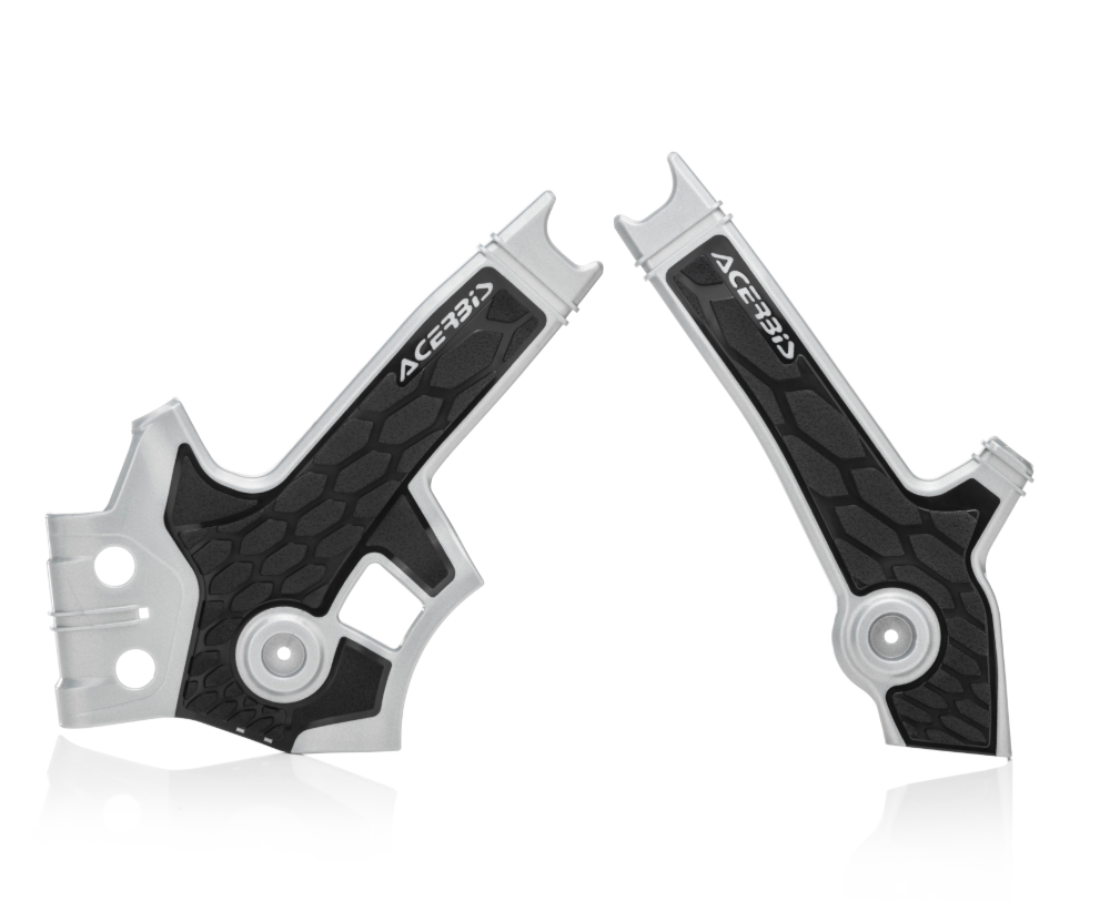 Acerbis X-Grip Frame Protectors Suzuki DR650 Silver/Black