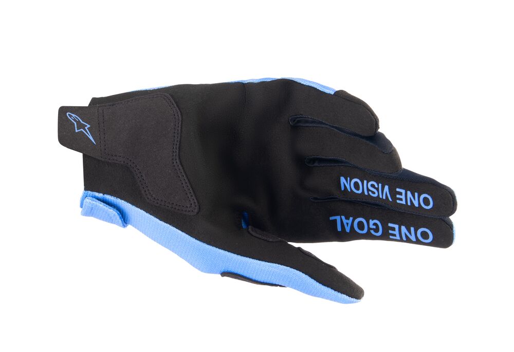 ALPINESTARS YOUTH RADAR LIGHT BLUE BLACK GLOVES