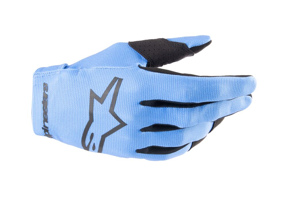 ALPINESTARS YOUTH RADAR LIGHT BLUE BLACK GLOVES
