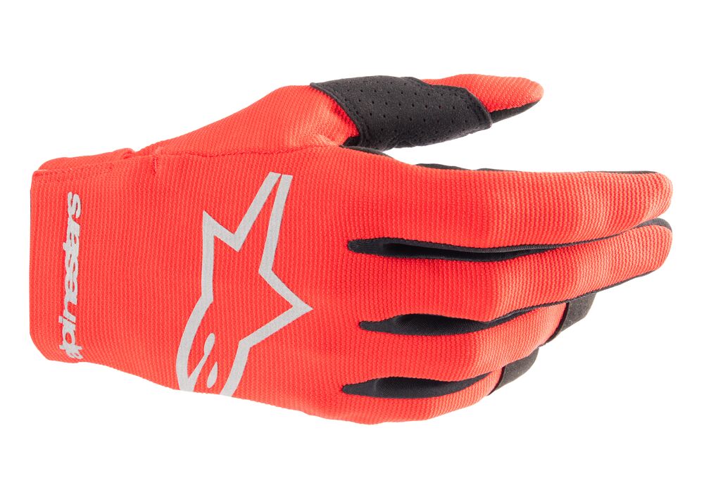 ALPINESTARS RADAR MARS RED SILVER GLOVES