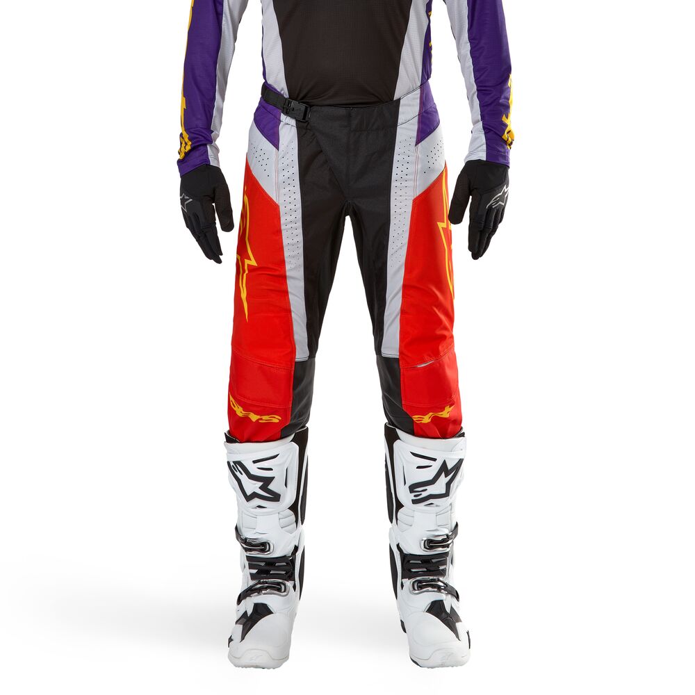 ALPINESTARS TECHSTAR OCURI HOT ORANGE PURPLE BLACK PANTS