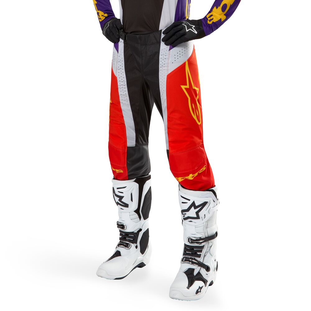 ALPINESTARS TECHSTAR OCURI HOT ORANGE PURPLE BLACK PANTS