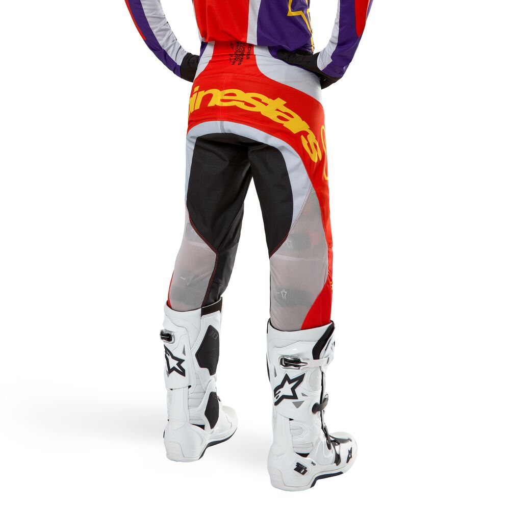 ALPINESTARS TECHSTAR OCURI HOT ORANGE PURPLE BLACK PANTS