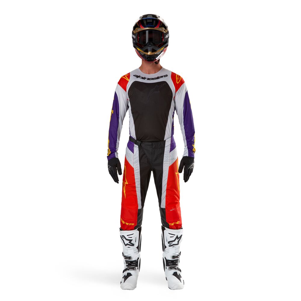 ALPINESTARS TECHSTAR OCURI HOT ORANGE PURPLE BLACK PANTS