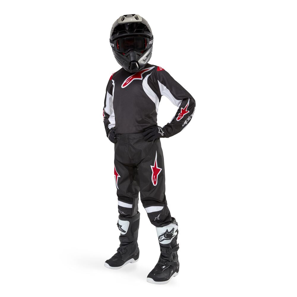 ALPINESTARS YOUTH RACER LUCENT BLACK WHITE PANTS