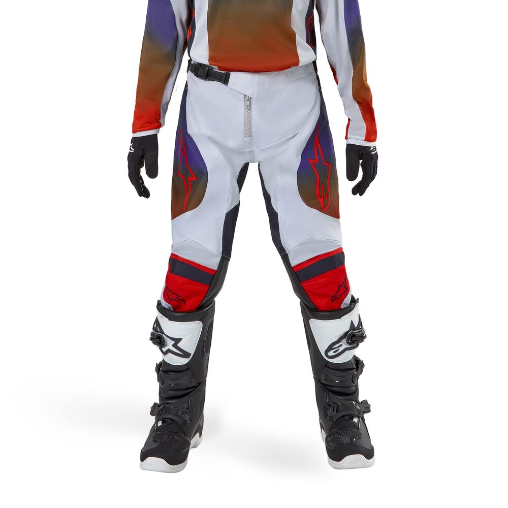 ALPINESTARS YOUTH RACER HOEN LIGHT GRAY HOT ORANGE BLACK PANTS