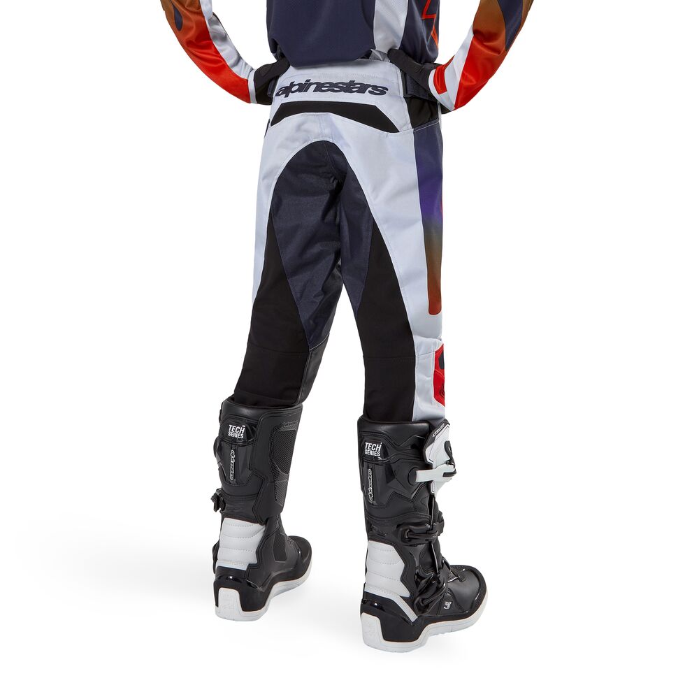 ALPINESTARS YOUTH RACER HOEN LIGHT GRAY HOT ORANGE BLACK PANTS