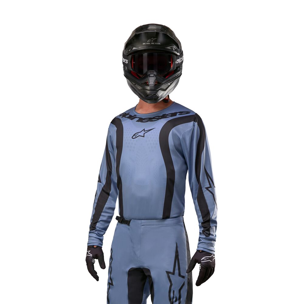 ALPINESTARS FLUID LURV LIGHT BLUE BLACK JERSEY