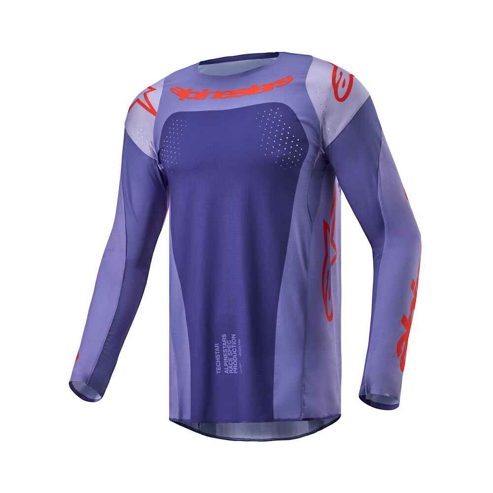 ALPINESTARS TECHSTAR OCURI PURPLE HOT ORANGE JERSEY