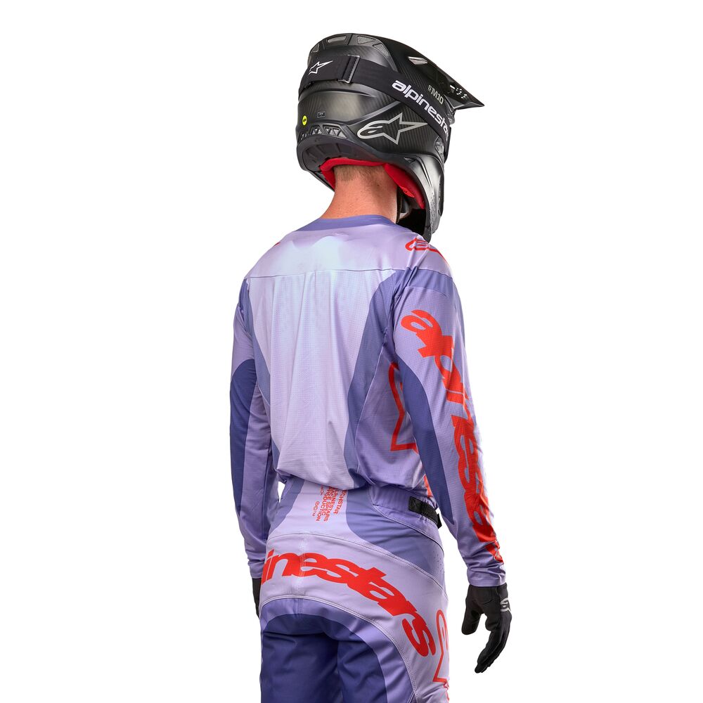 ALPINESTARS TECHSTAR OCURI PURPLE HOT ORANGE JERSEY