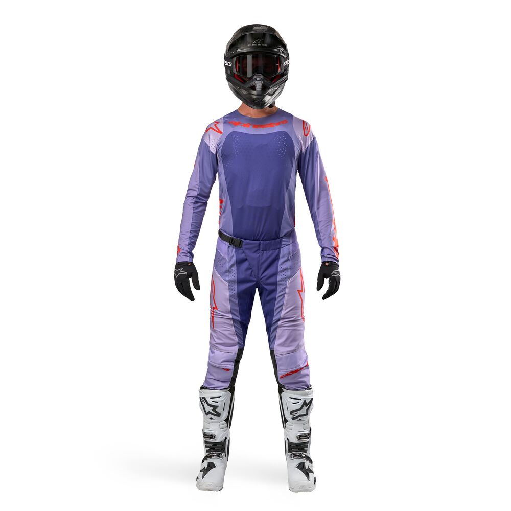 ALPINESTARS TECHSTAR OCURI PURPLE HOT ORANGE JERSEY