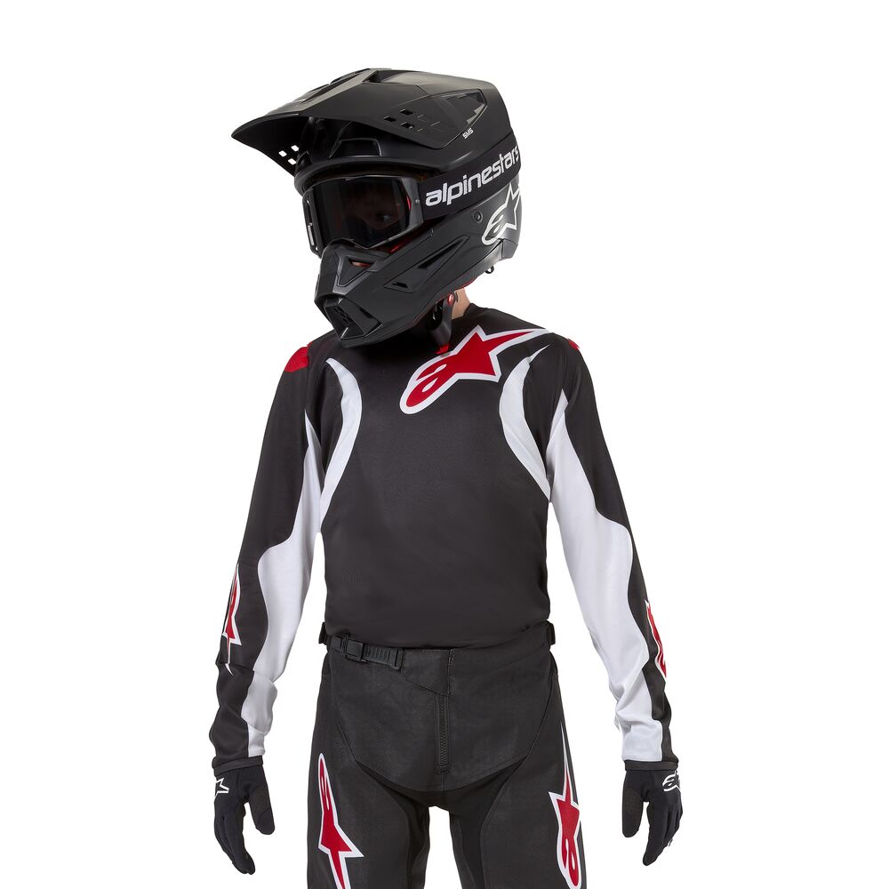 ALPINESTARS YOUTH RACER LUCENT BLACK WHITE JERSEY