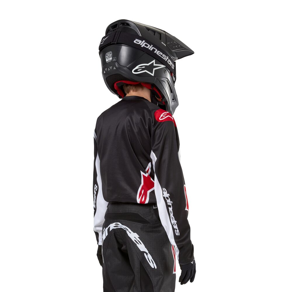 ALPINESTARS YOUTH RACER LUCENT BLACK WHITE JERSEY