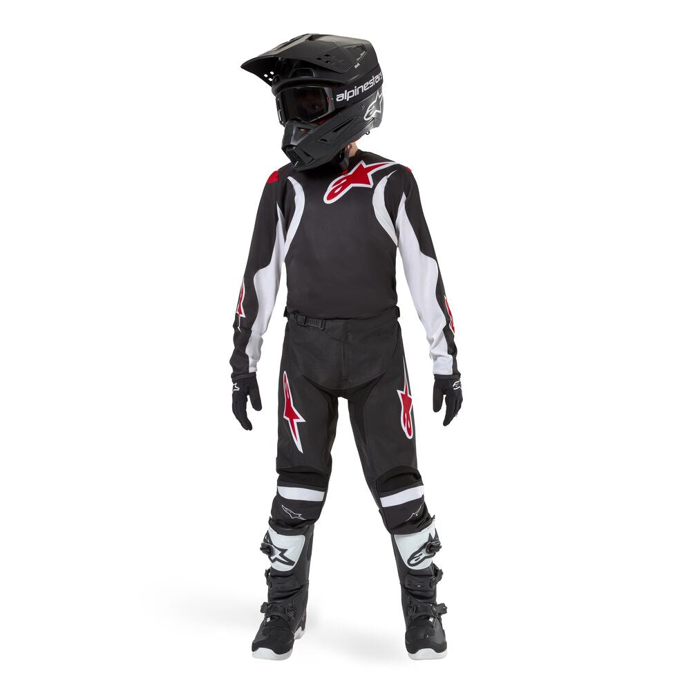 ALPINESTARS YOUTH RACER LUCENT BLACK WHITE JERSEY