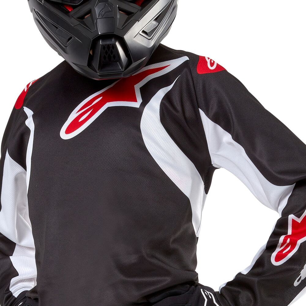 ALPINESTARS YOUTH RACER LUCENT BLACK WHITE JERSEY