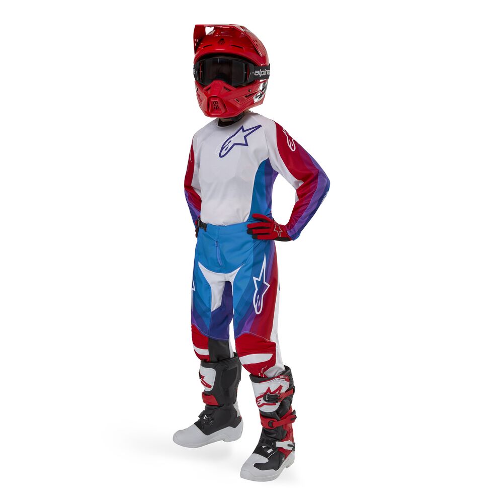 ALPINESTARS YOUTH RACER PNEUMA BLU MARS RED WHITE JERSEY