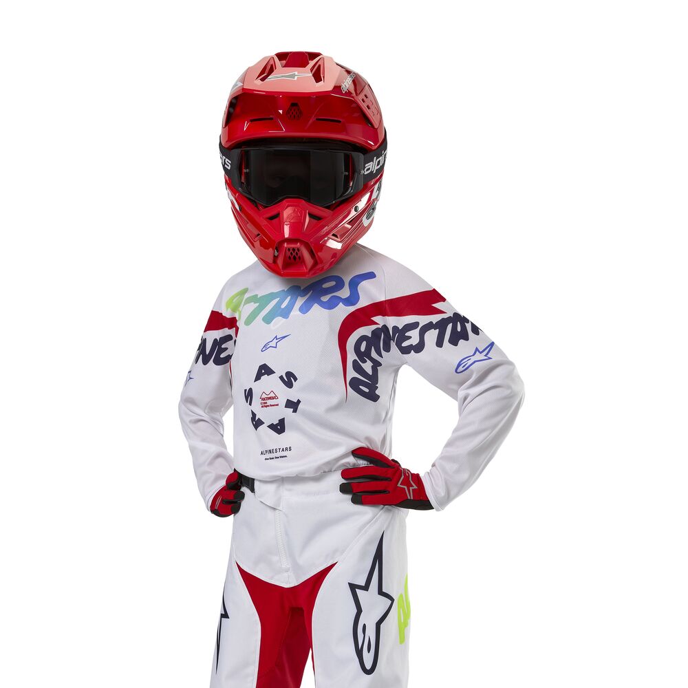 ALPINESTARS YOUTH RACER HANA WHITE MULTICOLOR JERSEY