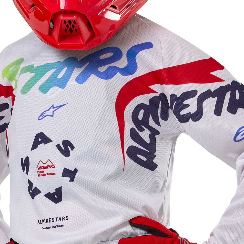 ALPINESTARS YOUTH RACER HANA WHITE MULTICOLOR JERSEY