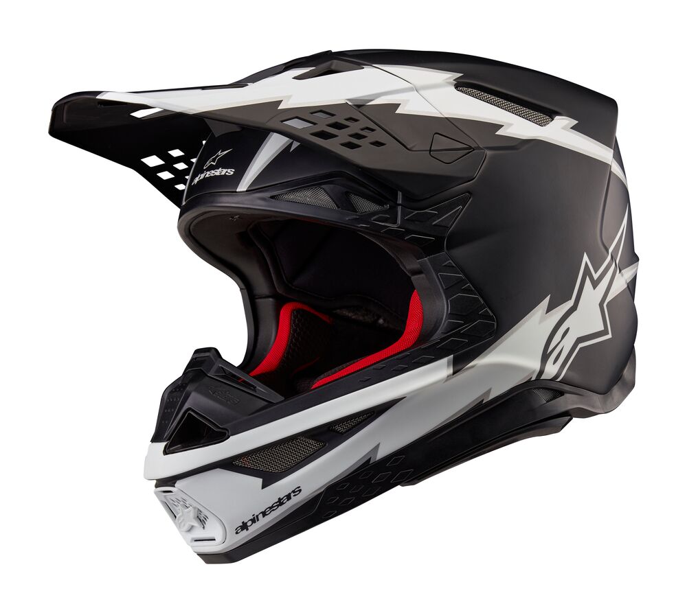 ALPINESTARS SUPERTECH S-M10 AMPRESS BLACK WHITE MATT HELMET