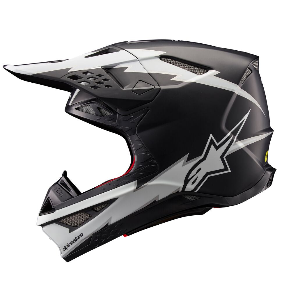 ALPINESTARS SUPERTECH S-M10 AMPRESS BLACK WHITE MATT HELMET