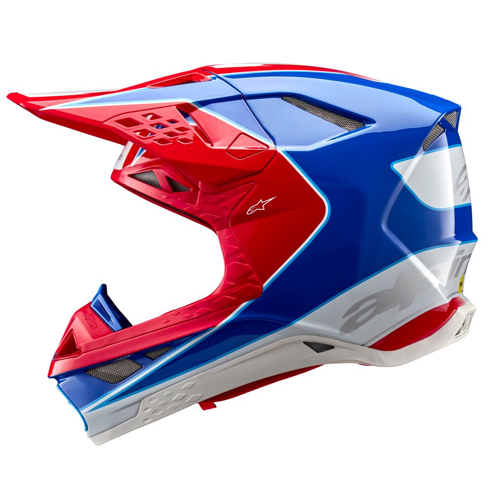 ALPINESTARS SUPERTECH S-M10 AEON BRIGHT RED BLUE GLOSSY HELMET