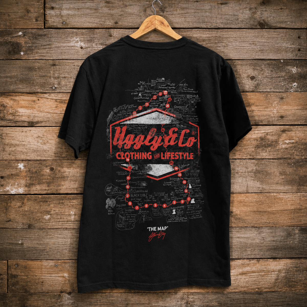 Steve Day ‘The Map’ x Diamond Black T-Shirt