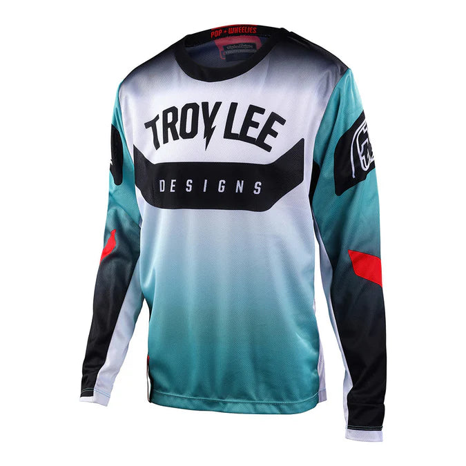 Troy Lee Designs Youth GP Kit Combo Arc Turquoise Neon Melon