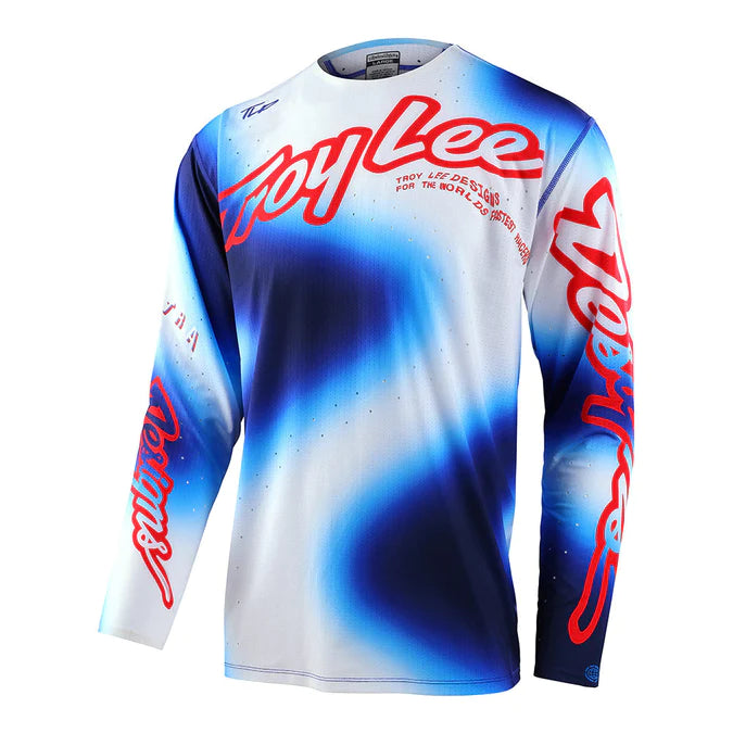 Troy Lee Designs SE ULTRA LUCID WHITE / BLUE KIT COMBO