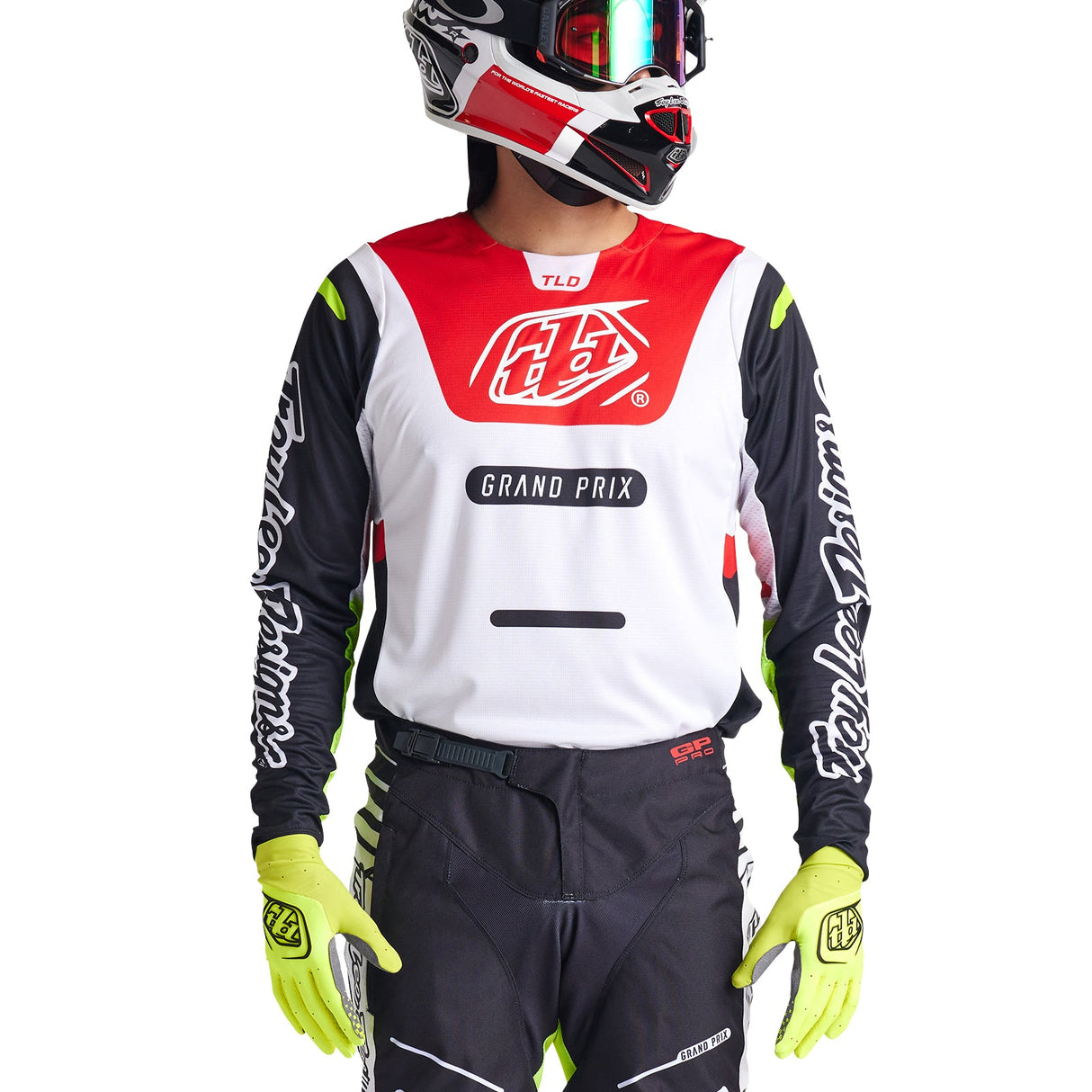 Troy Lee Designs GP Pro Jersey Blends White / Glo Red