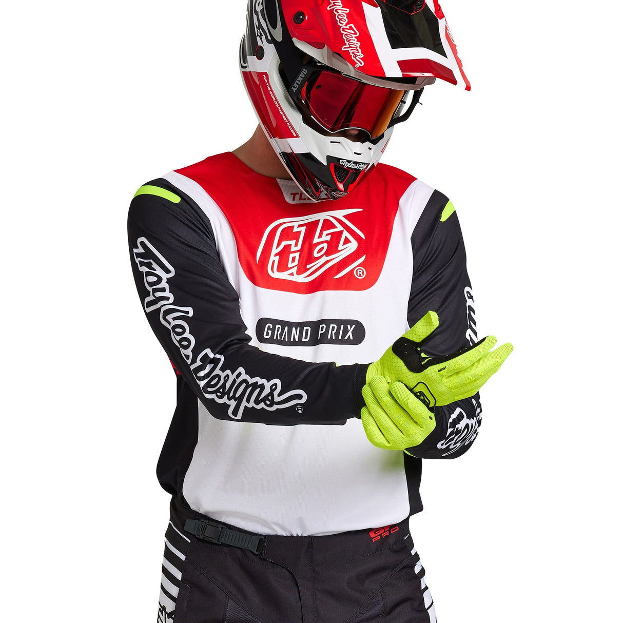 Troy Lee Designs GP Pro Jersey Blends White / Glo Red