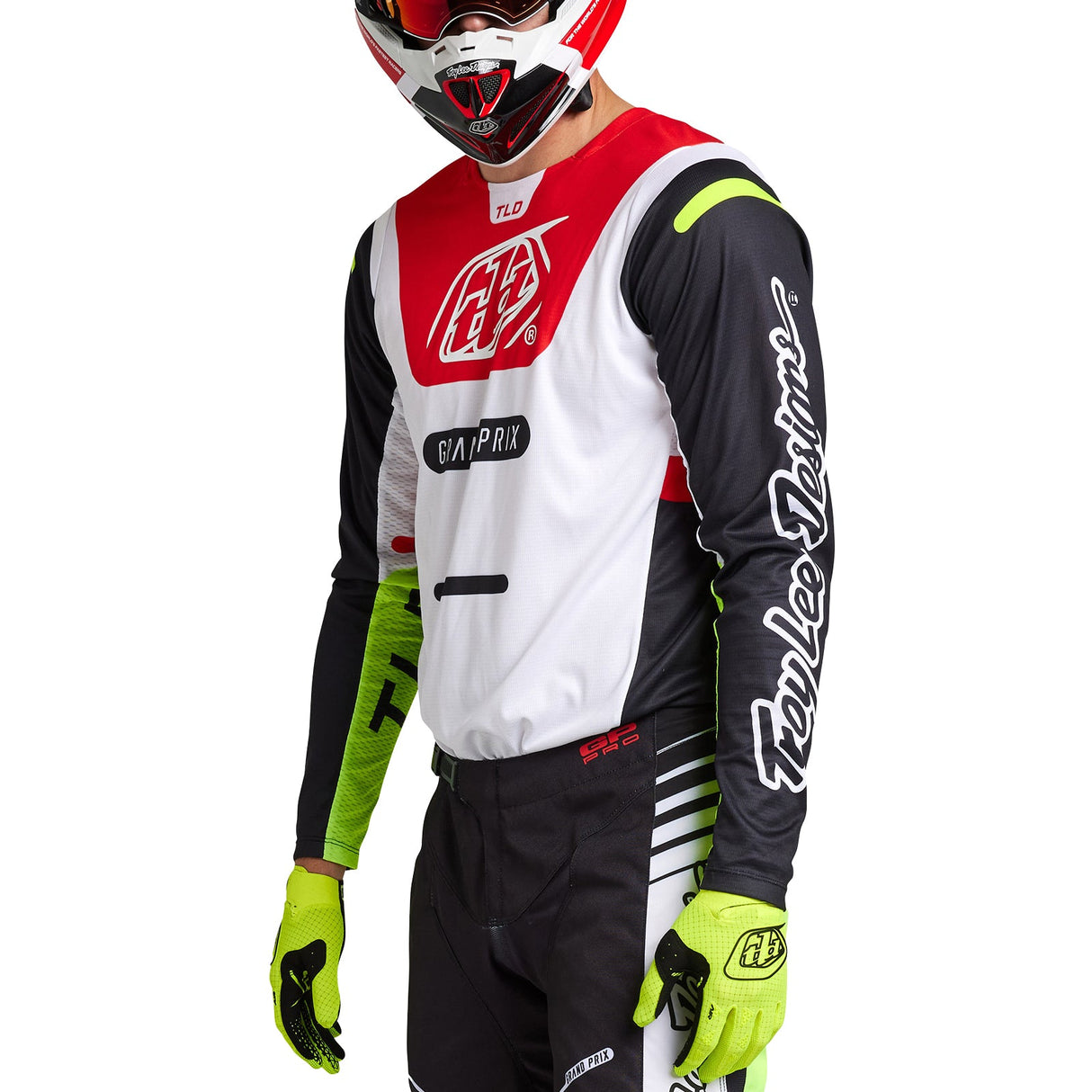 Troy Lee Designs GP Pro Jersey Blends White / Glo Red