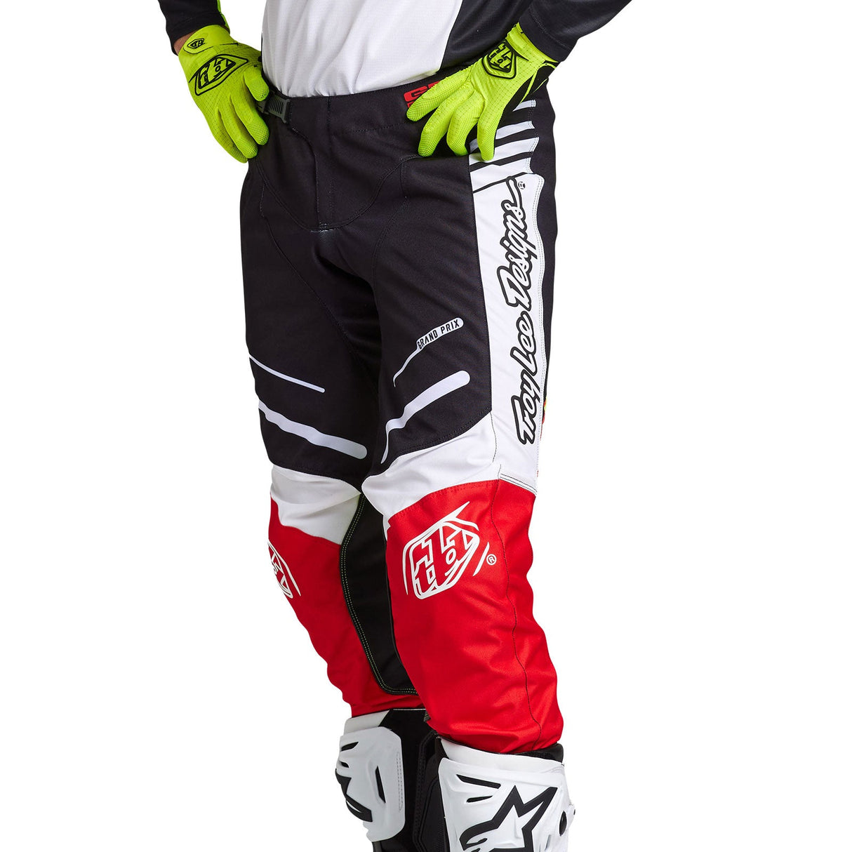 Troy Lee Designs GP Pro Pant Blends White / Glo Red