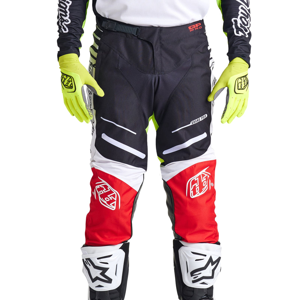 Troy Lee Designs GP Pro Pant Blends White / Glo Red