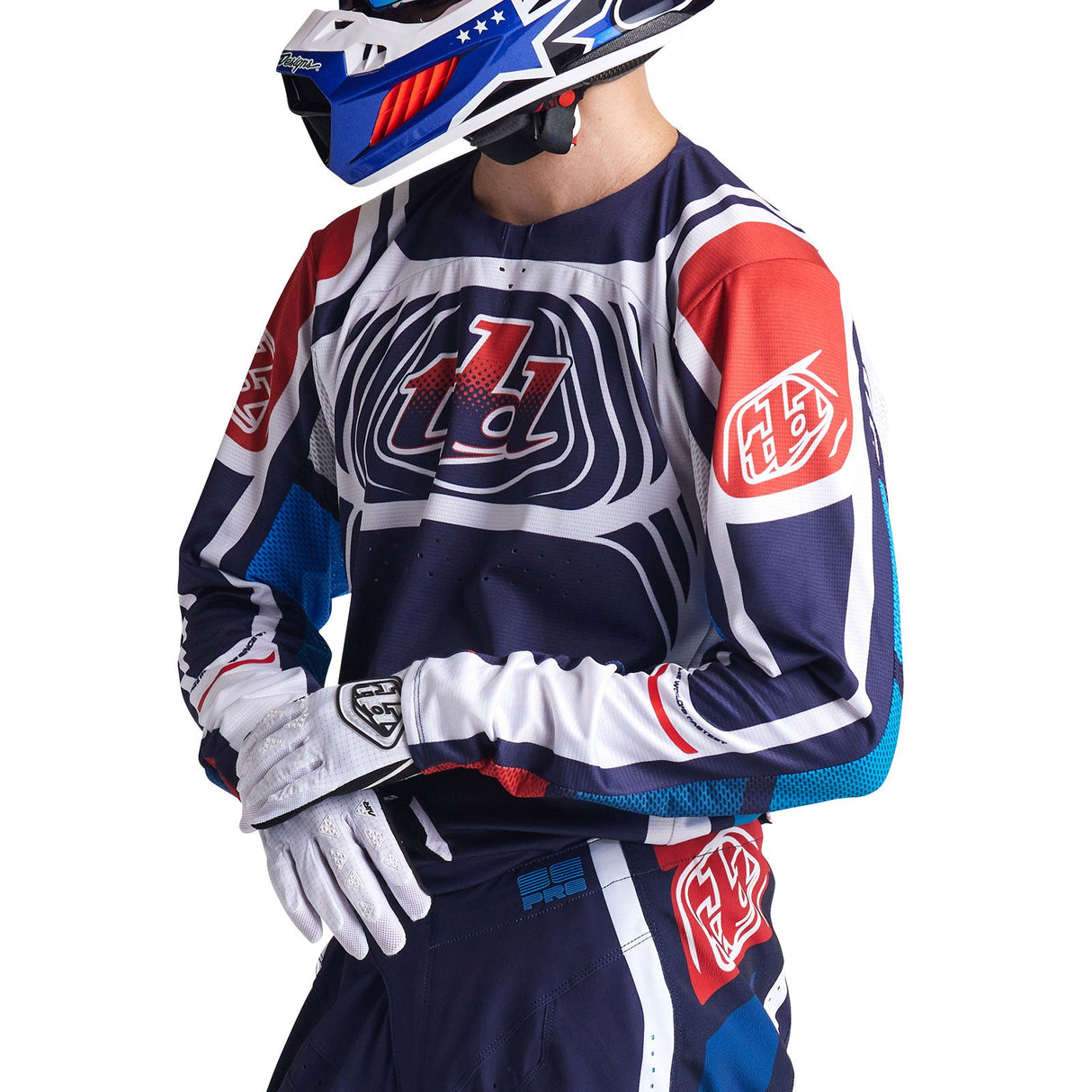 Troy Lee Designs SE Pro Jersey Wavez Navy / Red