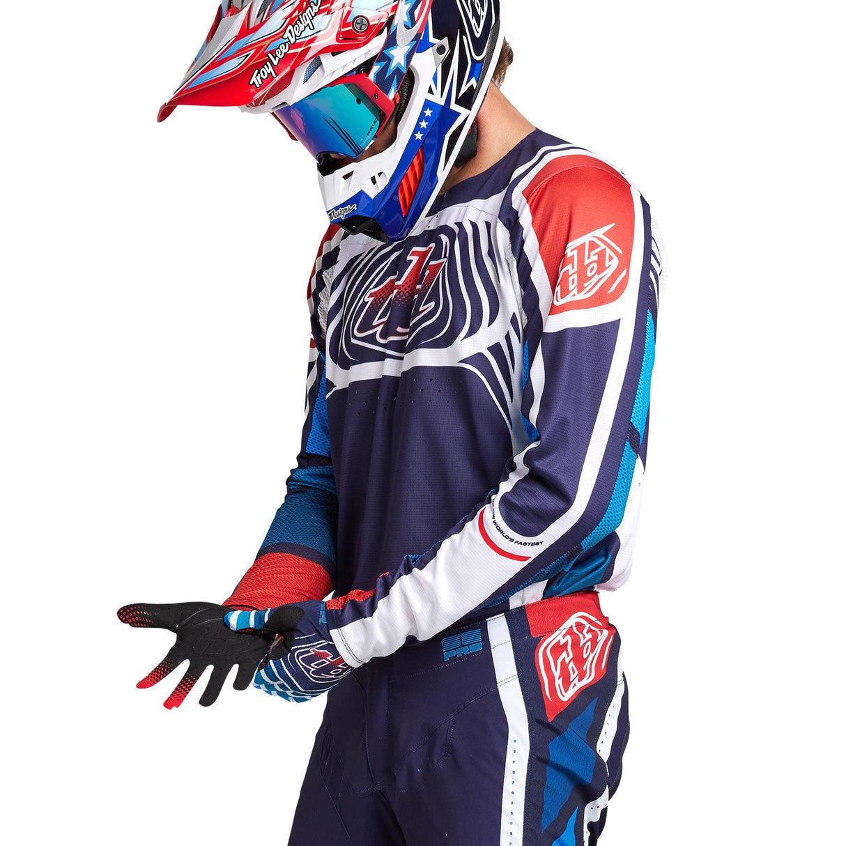 Troy Lee Designs SE Pro Jersey Wavez Navy / Red
