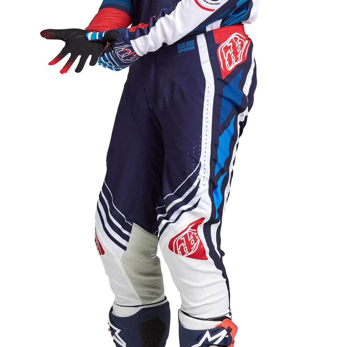 Troy Lee Designs SE Pro Pant Wavez Navy / Red