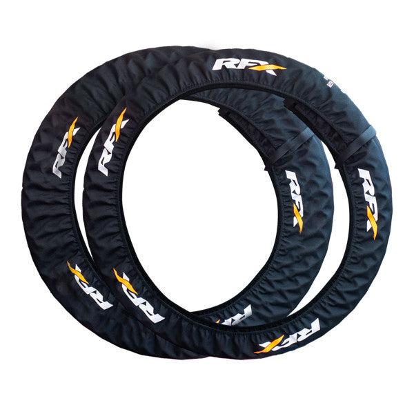 RFX FACTORY ADULT TYRE COVERS (BLACK) PAIR