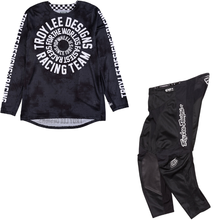 Troy Lee Designs YOUTH GP PRO AIR KIT COMBO CARLSBAD 97 BLACK