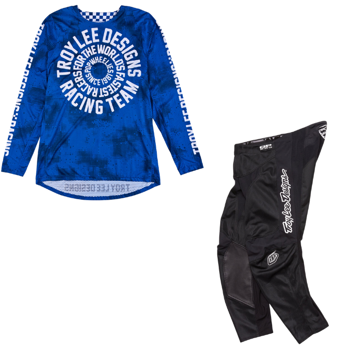 Troy Lee Designs YOUTH GP PRO AIR KIT COMBO CARLSBAD 97 BLUE / BLACK