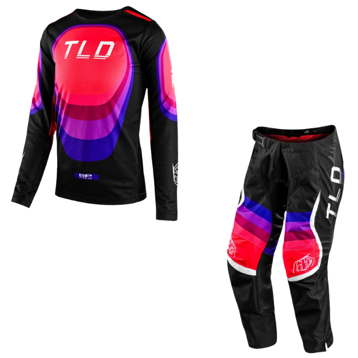 Troy Lee Designs YOUTH GP PRO KIT COMBO REVERB BLACK / GLO RED