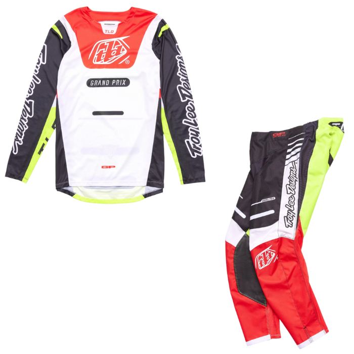Troy Lee Designs GP PRO KIT COMBO BLENDS WHITE / GLO RED