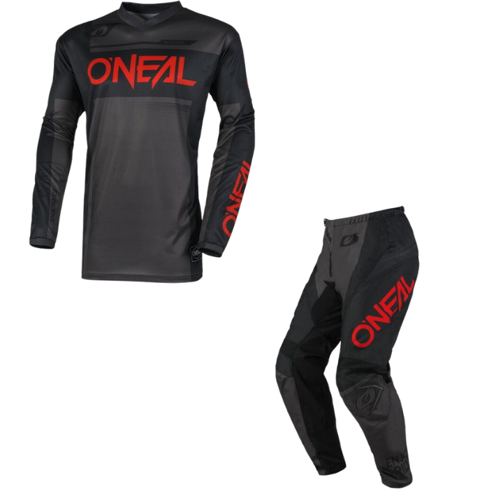 ONEAL ELEMENT KIT COMBO RACEWEAR Black/Grey/Red