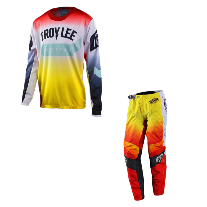 Troy Lee Designs Youth GP Arc Acid Kit Combo Yellow Red