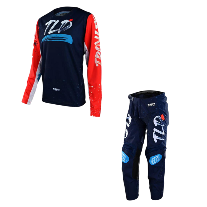Troy Lee Designs Youth GP Pro Kit Combo Partical Navy Orange