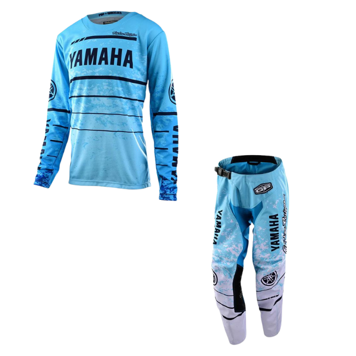 Troy Lee Designs Youth GP TLD Yamaha Kit Combo OW22 Cyan
